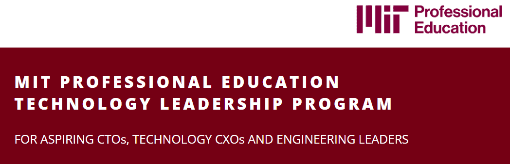 MIT Technology Leadership Program banner